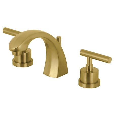 KS4987CML Manhattan 8 Widespread Bathroom Faucet, Brushed Brass